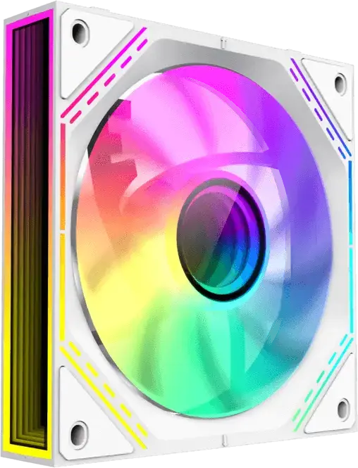 Kit Ventilator Geamana Gamemax FN12A-S3I ARGB, Alb, 120mm PWM cu Rulment Hidraulic, 800-1600 RPM, 49.54 CFM, Infinity Mirror, 3 bucati, Compatibil Aura Sync