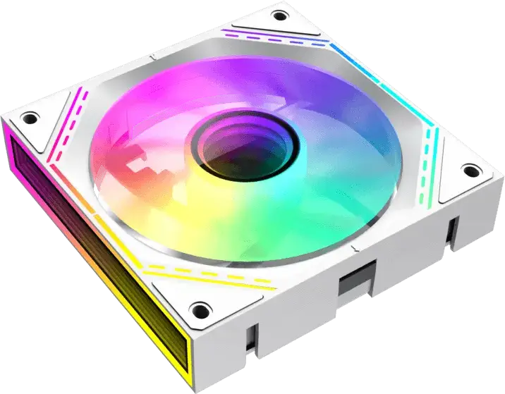 Kit Ventilator Geamana Gamemax FN12A-S3I ARGB, Alb, 120mm PWM cu Rulment Hidraulic, 800-1600 RPM, 49.54 CFM, Infinity Mirror, 3 bucati, Compatibil Aura Sync