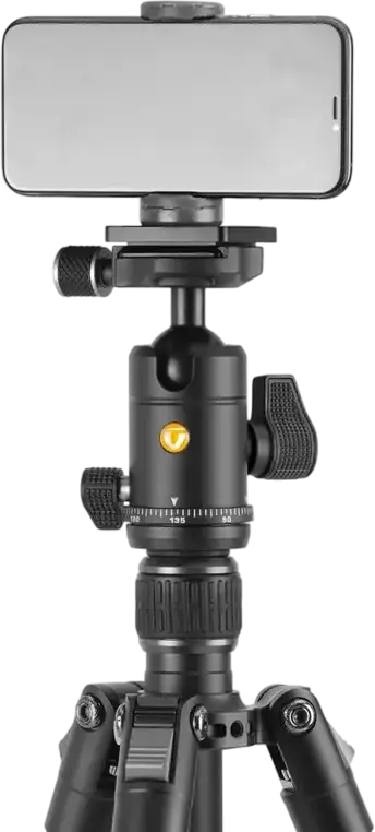 Trepied Aluminiu Vanguard VESTA GO 264AB cu Cap Sferic VEO BH-60, Capacitate Sarcină 10kg, Înălțime Maxima 161.5cm, Platformă Rapidă QS-74 Arca, Negru