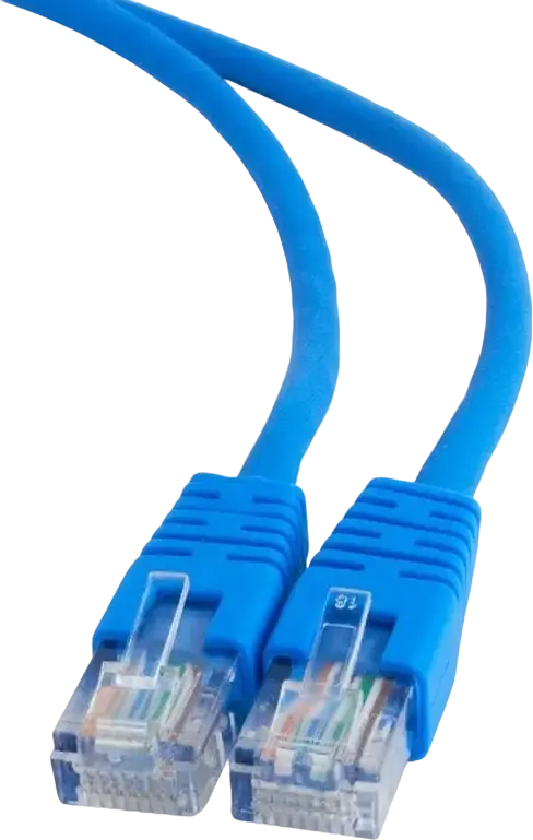 Cablu Patch Cord Cablexpert PP12 CAT5e UTP 1.5m RJ45 cu Contacte Aurite 100 MHz Albastru