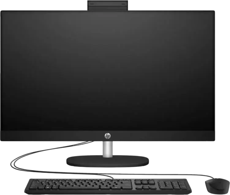Computer All-in-One HP 27-cr1005ci, 27", Intel Core Ultra 7 155U, 16GB/512GB, FreeDOS, Negru