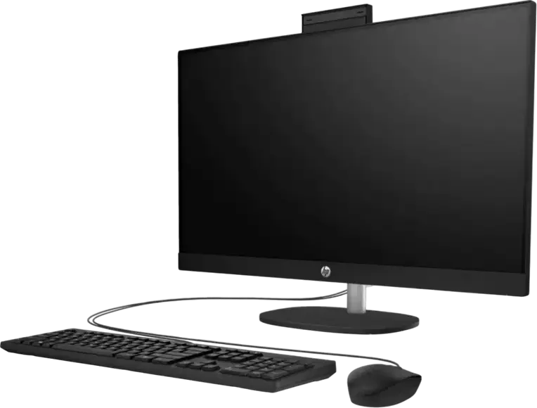 PC All-in-One HP 27-cr1005ci, 27 inch Full HD IPS, Intel Core Ultra 7 155U, 16GB DDR5, 512GB NVMe SSD, Wi-Fi 6, Cameră FHD IR, FreeDOS, Jet Black
