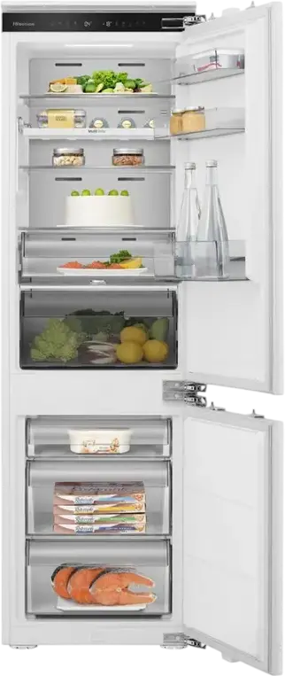 Frigider Congelator Incorporabil Hisense RB3B250SAWE, Total No Frost, Compresor Inverter, Capacitate 252L, Wi-Fi ConnectLife, Alb