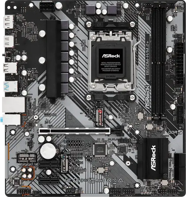 Placă de bază ASRock B650M-H/M.2+, AM5, AMD B650, Micro-ATX
