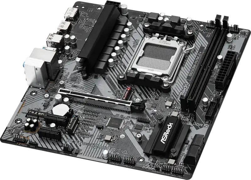 ASRock B650M-H/M.2+ Micro-ATX Motherboard, AMD AM5 Socket, B650 Chipset, DDR5 6400MHz, PCIe 5.0 M.2, Support Ryzen 9000/8000/7000, HDMI 2.1, DisplayPort 1.4