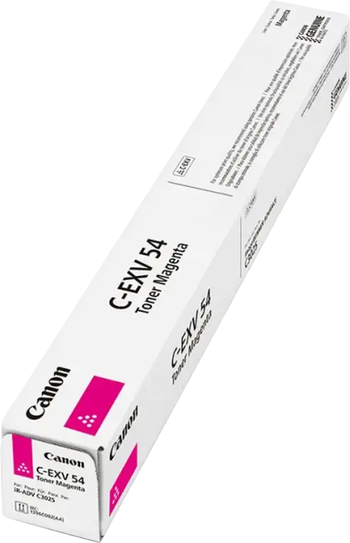 Canon C-EXV54 Magenta Laser Toner Cartridge for imageRUNNER C3025, C3025i, C3125i, C3226i, 8500 Page Yield, 1396C002
