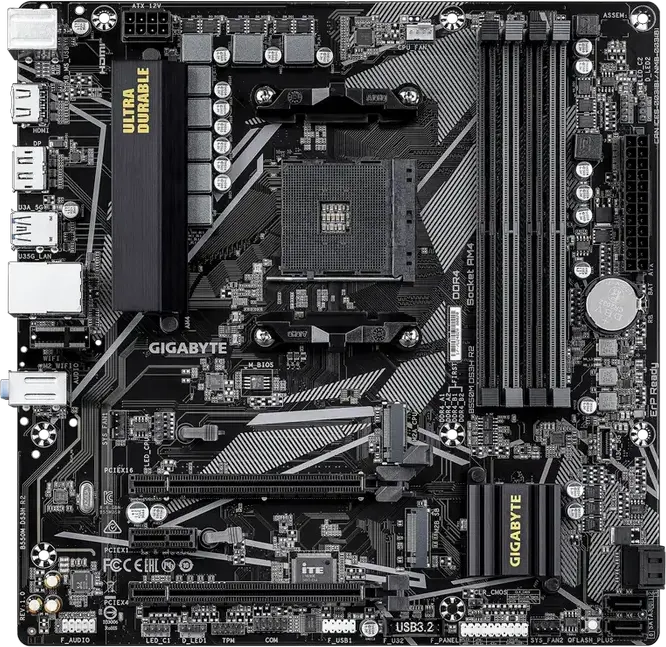 Placă de bază Gigabyte B550M DS3H R2, AM4, AMD B550, Micro-ATX