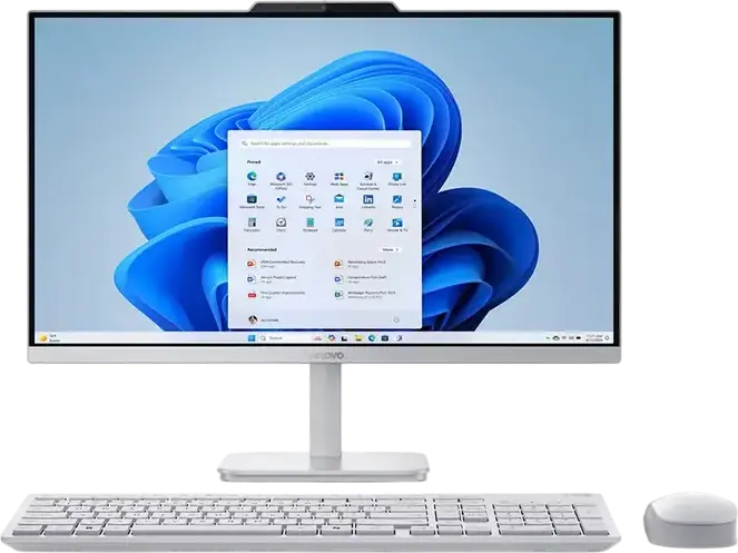 Computer All-in-One Lenovo A100, 23,8", Intel N100, 8GB/256GB, Fără SO, Cloud Grey