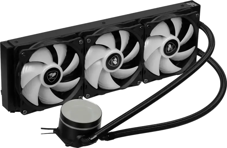 Cougar Poseidon Elite ARGB 360 AIO Liquid CPU Cooler, 360mm Aluminum Radiator, 3x 120mm PWM Fans, Infinity Mirror ARGB, 250W TDP, CGR-PSDELRGB-B-360