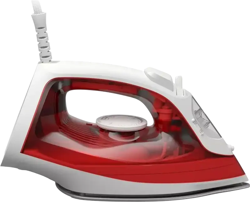 Philips DST2010/40 2000 Series Steam Iron, 2000W, Non-Stick Soleplate, 25g/min Continuous Steam, 100g Steam Boost, Smart Calc-Clean, Red