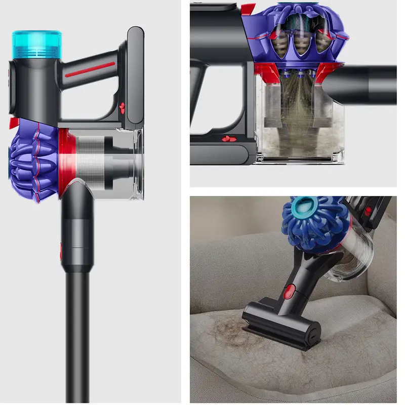 Dyson V10 Konical Cordless Stick Vacuum Cleaner, 33.9 kPa Suction, HEPA Filter, All Floor Cones Anti-Tangle Head, Auto-Empty Dock, 60 min Runtime