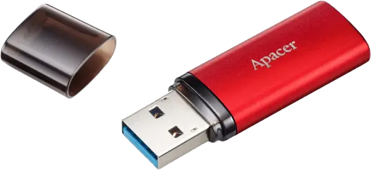 Apacer AH25B USB 3.2 Gen 1 Flash Drive, Metal Body Compact USB Type-A Portable Storage, Plug & Play High Speed Memory Stick with Protective Cap