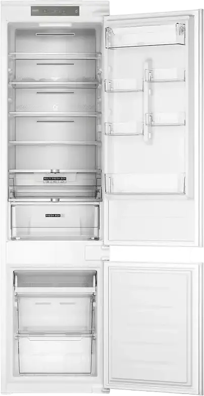 Frigider-Congelator Încorporabil Whirlpool WHC20 T352, No Frost, 6th Sense, Compresor Inverter, Capacitate 280L, Congelator Jos, Alb, 193.5x54x54.5 cm