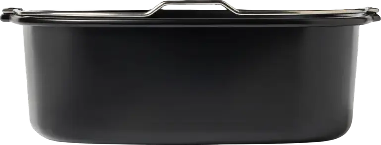 Квадратная форма для аэрогриля Pyrex AF22SR6, антипригарный поддон из углеродистой стали с ручкой, 22x21x7.5 см, 1.9 л, черный, до 230°C