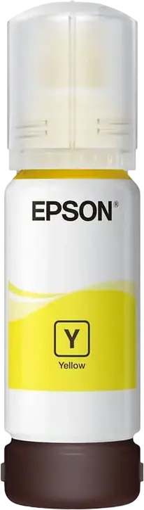 Epson 106 EcoTank Pigment Ink Bottle, 70ml, 5000 Page Yield, for Epson L7160 L7180 Printers, Yellow