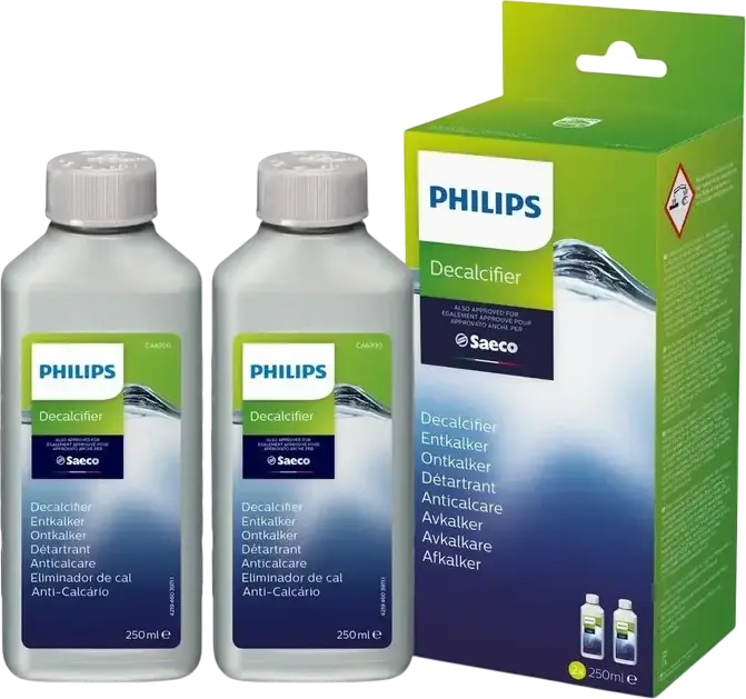 Philips CA6700/22 Espresso Machine Descaler Liquid, 250ml, Unflavored, Unpackaged, Unscented, Unfilled for Philips and Saeco 800, 1200, 2200, 3200, 4300, 4400, 5400, 5500 Series