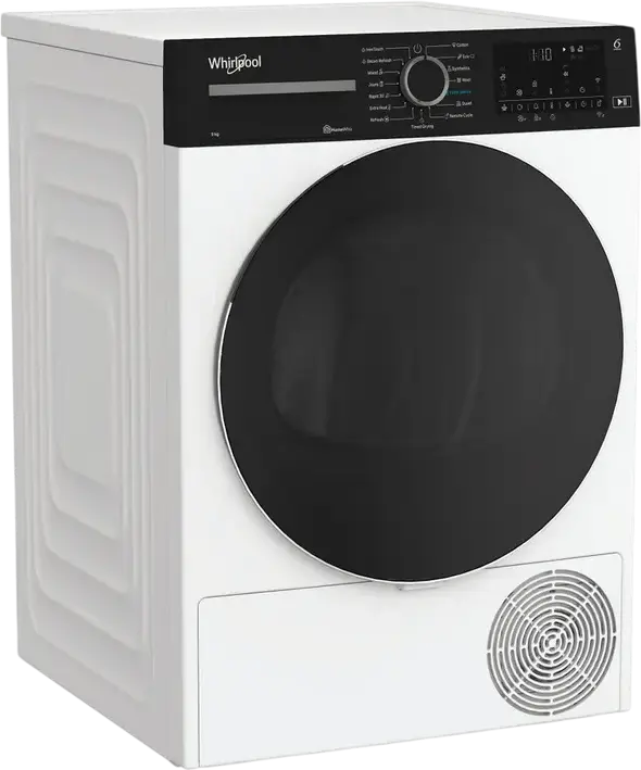 Uscător rufe Whirlpool WP C9 WBS EE cu pompă de căldură, capacitate 9 kg, clasa energetică C, Steam Refresh, HomeWhiz, IronTouch, program Rapid 30', LED