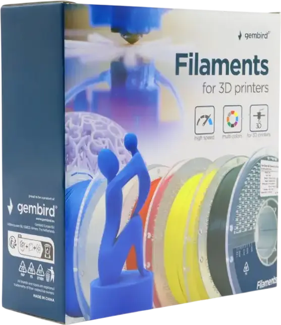Gembird 3DP-PETG1.75HY-01 High Speed PETG 3D Printer Filament, 1.75mm Diameter, 1kg, Black