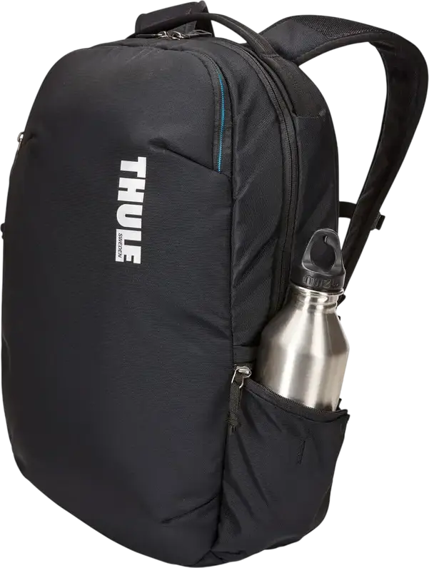 Rucsac Thule Subterra 23L pentru Laptop 15.6" PC sau 15" MacBook Pro, Protectie SafeEdge, PowerPocket, Nylon Rezistent la Apa, Negru