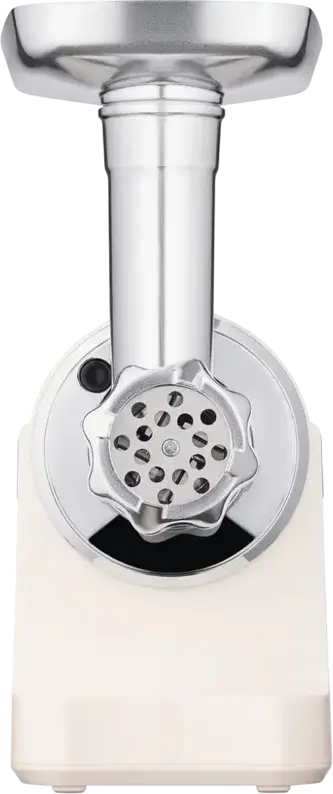 Ardesto MGK-1800BG Meat Grinder, 1800W, 2 kg/min, Stainless Steel Knives and 3 Discs, Reverse Function, Overload Protection, Beige-Silver