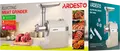Ardesto MGK-1800BG Meat Grinder, 1800W, 2 kg/min, Stainless Steel Knives and 3 Discs, Reverse Function, Overload Protection, Beige-Silver