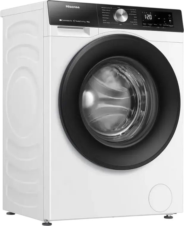 Hisense WF3S8045BW3 Front-Load Washing Machine 8kg, Energy Class A, 1400 rpm, Inverter Motor, AutoDosing, WiFi ConnectLife, RainDrop Drum, White