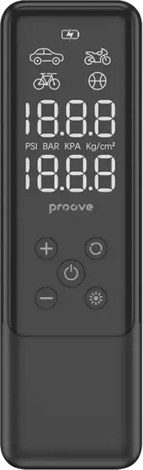 Compresor Portabil Proove Pump Assistant Mini, Pompa Auto 85W 12V DC cu Afișaj Digital LED, Presiune Maxima 3.5 Bar, Oprire Automata Inteligentă, Negru