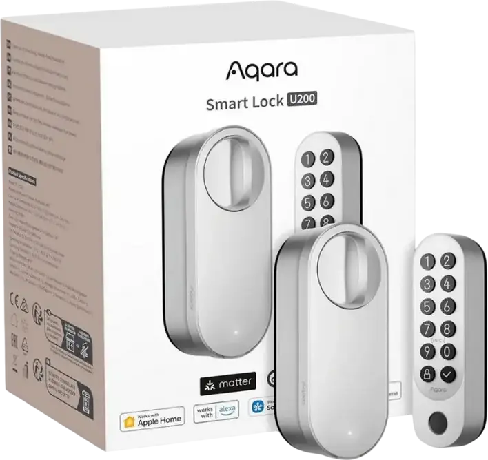 Sertă Inteligentă Aqara U200, Suport Matter și Apple HomeKit, Deblocare cu Amprentă, NFC, PIN, HomeKey, Protecție IPX5, Instalare Retrofit fără Găurire