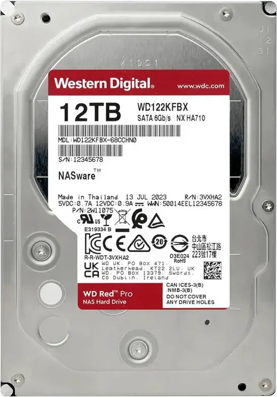 Unitate HDD Western Digital WD Red Pro, 3.5", 12 TB <WD122KFBX>