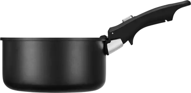 Resto 95800 Save & Stock Cookware Set, 8 Pieces, Non-Stick Aluminium Pots and Frying Pans with Removable Handle, Glass Lids, Induction Compatible, Black