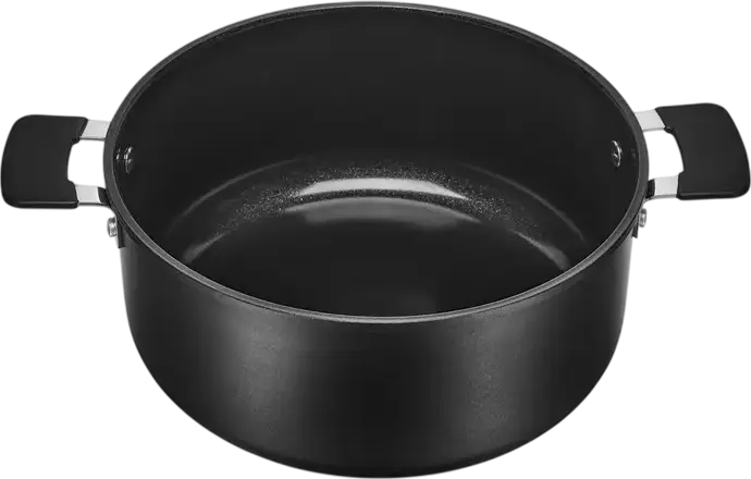 Resto 95800 Save & Stock Cookware Set, 8 Pieces, Non-Stick Aluminium Pots and Frying Pans with Removable Handle, Glass Lids, Induction Compatible, Black