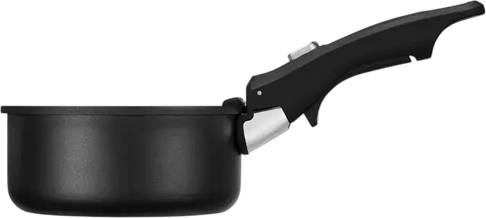 Resto 95800 Save & Stock Cookware Set, 8 Pieces, Non-Stick Aluminium Pots and Frying Pans with Removable Handle, Glass Lids, Induction Compatible, Black