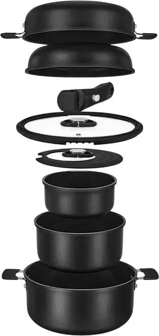 Set de vase RESTO 95800, Negru