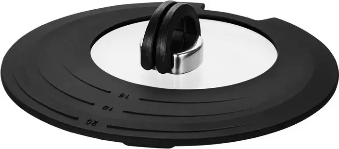 Resto 95800 Save & Stock Cookware Set, 8 Pieces, Non-Stick Aluminium Pots and Frying Pans with Removable Handle, Glass Lids, Induction Compatible, Black