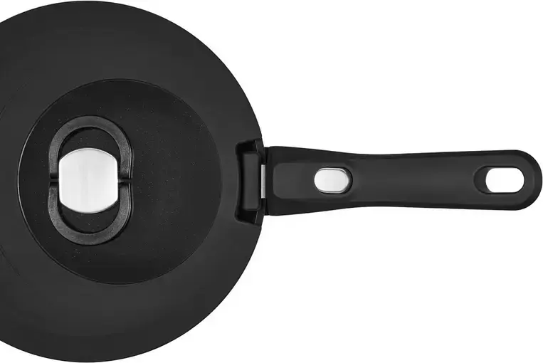Resto 95800 Save & Stock Cookware Set, 8 Pieces, Non-Stick Aluminium Pots and Frying Pans with Removable Handle, Glass Lids, Induction Compatible, Black