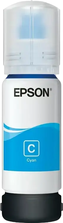 Чернила Epson 112 EcoTank Cyan Пигментные C13T06C24A, 70мл, Ресурс 6000 страниц, Стойкие к смазыванию для принтеров L11160 L15150 L15160 L6550 L6570 M15140
