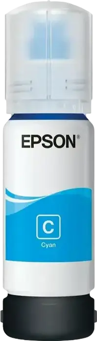 Чернила Epson 112 EcoTank Cyan Пигментные C13T06C24A, 70мл, Ресурс 6000 страниц, Стойкие к смазыванию для принтеров L11160 L15150 L15160 L6550 L6570 M15140