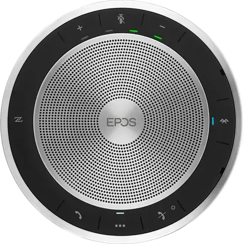 EPOS Expand SP 30+ Bluetooth Speakerphone, Wireless USB-C Omnidirectional Microphone, Noise-Cancelling, 18h Battery, Microsoft Teams Certified, Color: Silver