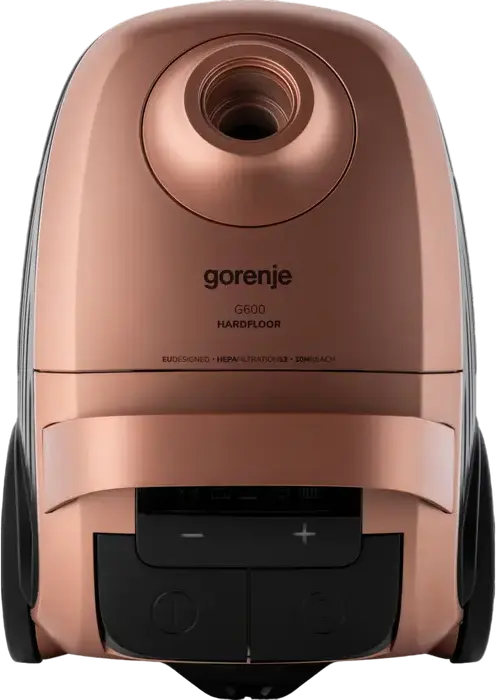 Пылесос со сбором в мешок Gorenje VCE22G6HCO G600 Hardfloor, 850 Вт, фильтр HEPA 13, объем 3 л, мотор PowerCare, телескопическая трубка, Satin Copper
