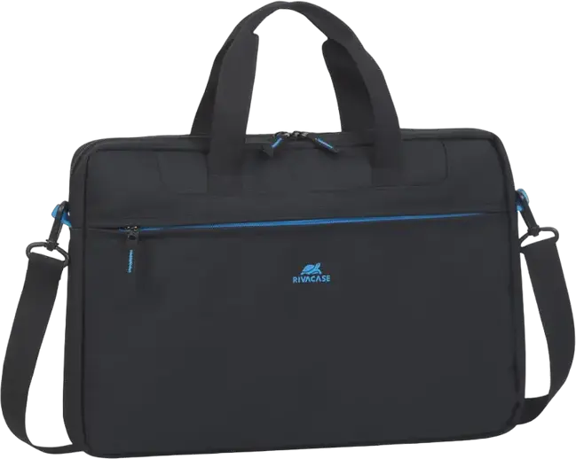 Geantă pentru Laptop RivaCase Regent, 15.6", Poliester, Negru