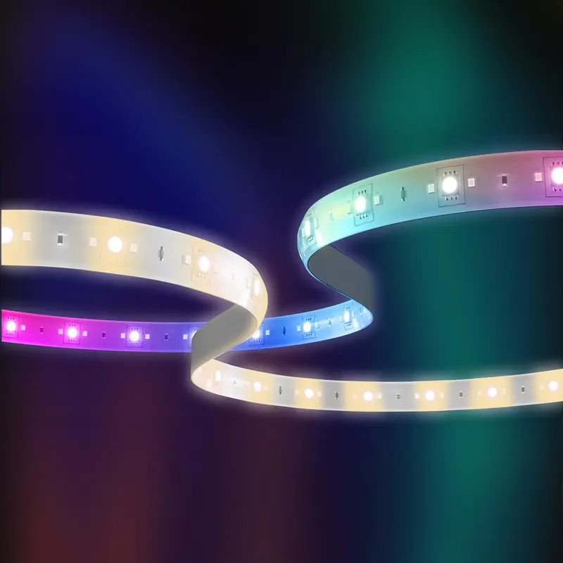 Bandă LED Aqara LED Strip T1 Extension RLSE-K01D, 1m RGB CCT RGBIC, Inteligentă Zigbee 3.0, Protecție IP44, Compatibilă cu Matter, HomeKit, Alexa, Google Home