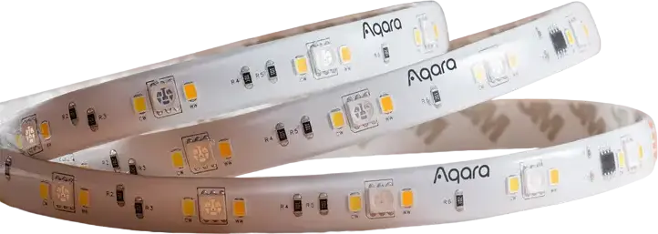 Bandă LED Aqara LED Strip T1 Extension RLSE-K01D, 1m RGB CCT RGBIC, Inteligentă Zigbee 3.0, Protecție IP44, Compatibilă cu Matter, HomeKit, Alexa, Google Home