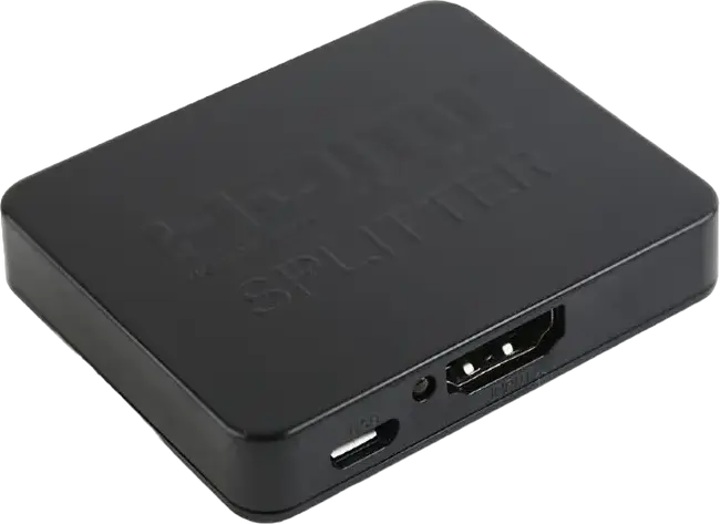 HDMI сплиттер Cablexpert DSP-2PH4-03 1x2, 4K UHD 3840x2160 @ 30Гц, HDMI v1.4, HDCP 1.4, ретайминг сигнала, черный