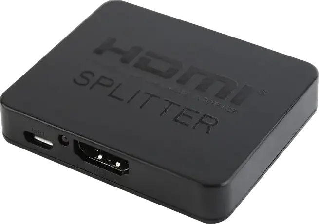 HDMI сплиттер Cablexpert DSP-2PH4-03 1x2, 4K UHD 3840x2160 @ 30Гц, HDMI v1.4, HDCP 1.4, ретайминг сигнала, черный