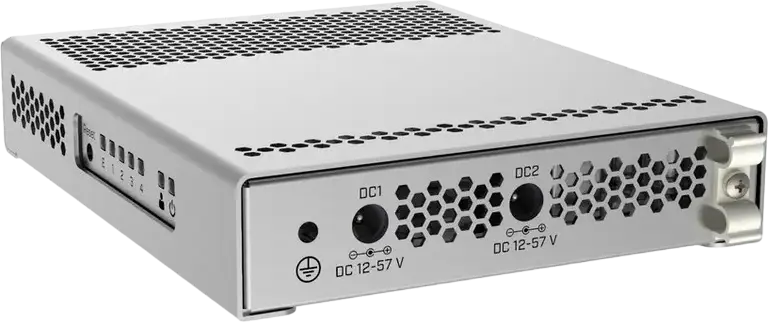 Облачный маршрутизатор-коммутатор MikroTik CRS305-1G-4S+IN, 4 порта SFP+ 10 Гбит/с, 1 порт Gigabit Ethernet, Dual Boot RouterOS/SwOS, безвентиляторный корпус