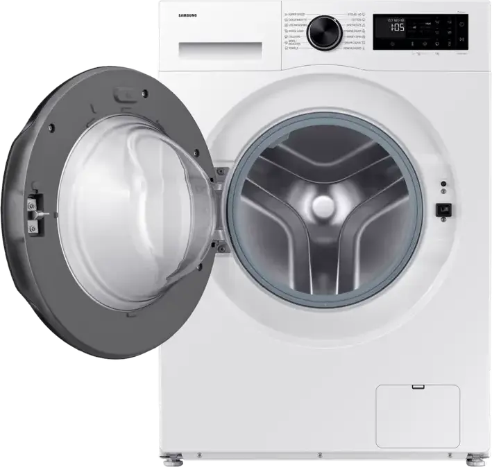 Samsung WW90DG5G34AELE Front-Load Washing Machine, 9kg, Energy Class A, 1400 rpm, AI Ecobubble, SpaceMax, Digital Inverter, SmartThings Wi-Fi, White/Black