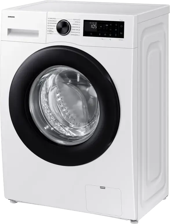 Samsung WW90DG5G34AELE Front-Load Washing Machine, 9kg, Energy Class A, 1400 rpm, AI Ecobubble, SpaceMax, Digital Inverter, SmartThings Wi-Fi, White/Black