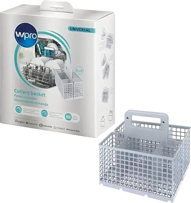 Cos Cutlery Universal 2-in-1 Whirlpool Wpro 484000008561 pentru Masini de Spalat Vase cu Maner Integrat, 200x220x164 mm, Plastic Durabil pentru Whirlpool si Indesit