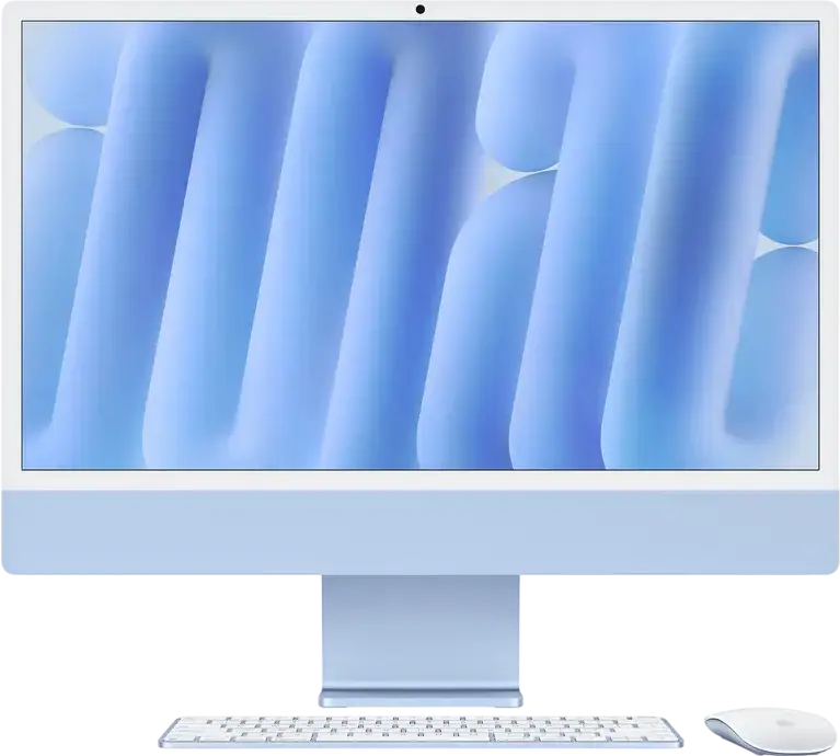 Computer All-in-One Apple iMac A3137, 24", M4 with 10-core CPU and 10-core GPU, 16GB/256GB, macOS Sequoia, Albastru