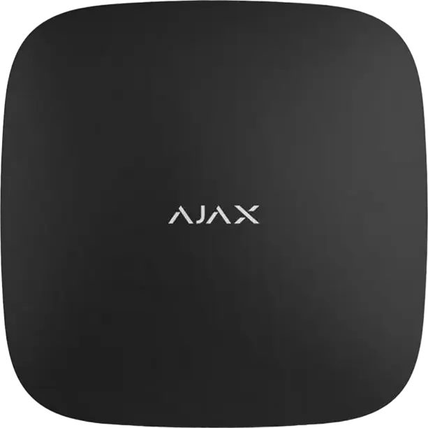 Ajax Hub 2 Plus Smart Alarm Control Panel, Black, LTE/3G/2G, Wi-Fi, Ethernet, Jeweller & Wings Wireless, Up to 200 Devices, 100 Cameras Support